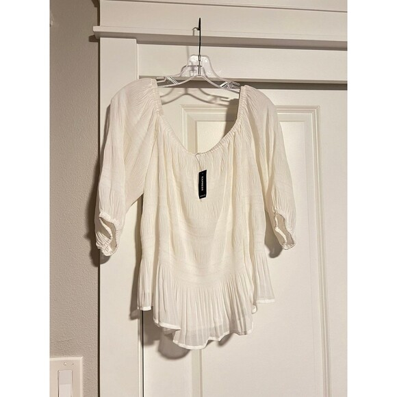 NWT Express Tops | Express Off The Shoulder Shirt | size large - Picture 1 of 4